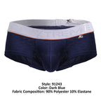 Xtremen Contrast Waistband Microfiber Trunks - Dark Blue