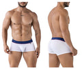 Xtremen Contrast Waistband Microfiber Trunks - White
