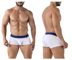 Xtremen Contrast Waistband Microfiber Trunks - White
