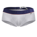 Xtremen Contrast Waistband Microfiber Trunks - White