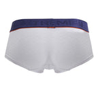 Xtremen Contrast Waistband Microfiber Trunks - White