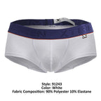 Xtremen Contrast Waistband Microfiber Trunks - White