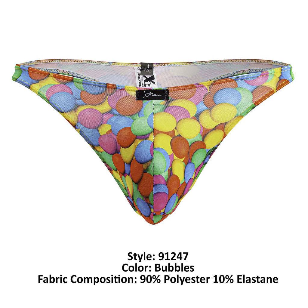 Xtremen Printed Thongs - Bubbles