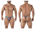 Xtremen Printed Thongs - Waves