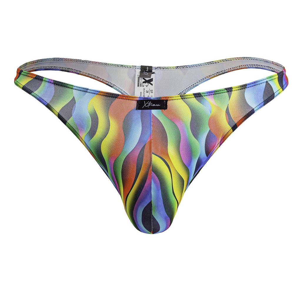 Xtremen Printed Thongs - Waves
