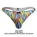 Xtremen Printed Thongs - Waves