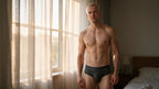 Xtremen Microfiber Mesh Metallic Logo Briefs - Gray