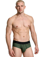 Xtremen Microfiber Mesh Briefs - Military Green