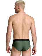 Xtremen Microfiber Mesh Briefs - Military Green