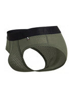 Xtremen Microfiber Mesh Briefs - Military Green