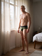 Xtremen Microfiber Mesh Briefs - Military Green