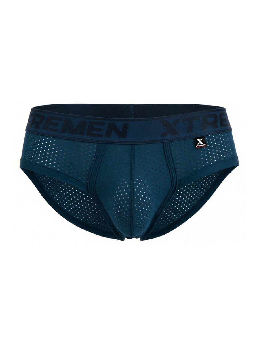 Xtremen Microfiber Mesh Briefs - Petrol