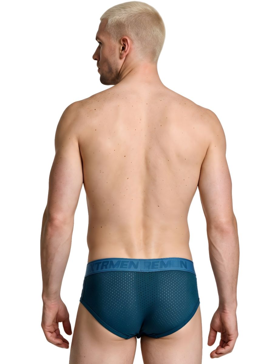 Xtremen Microfiber Mesh Briefs - Petrol