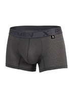 Xtremen Microfiber Mesh Boxer Briefs - Gray