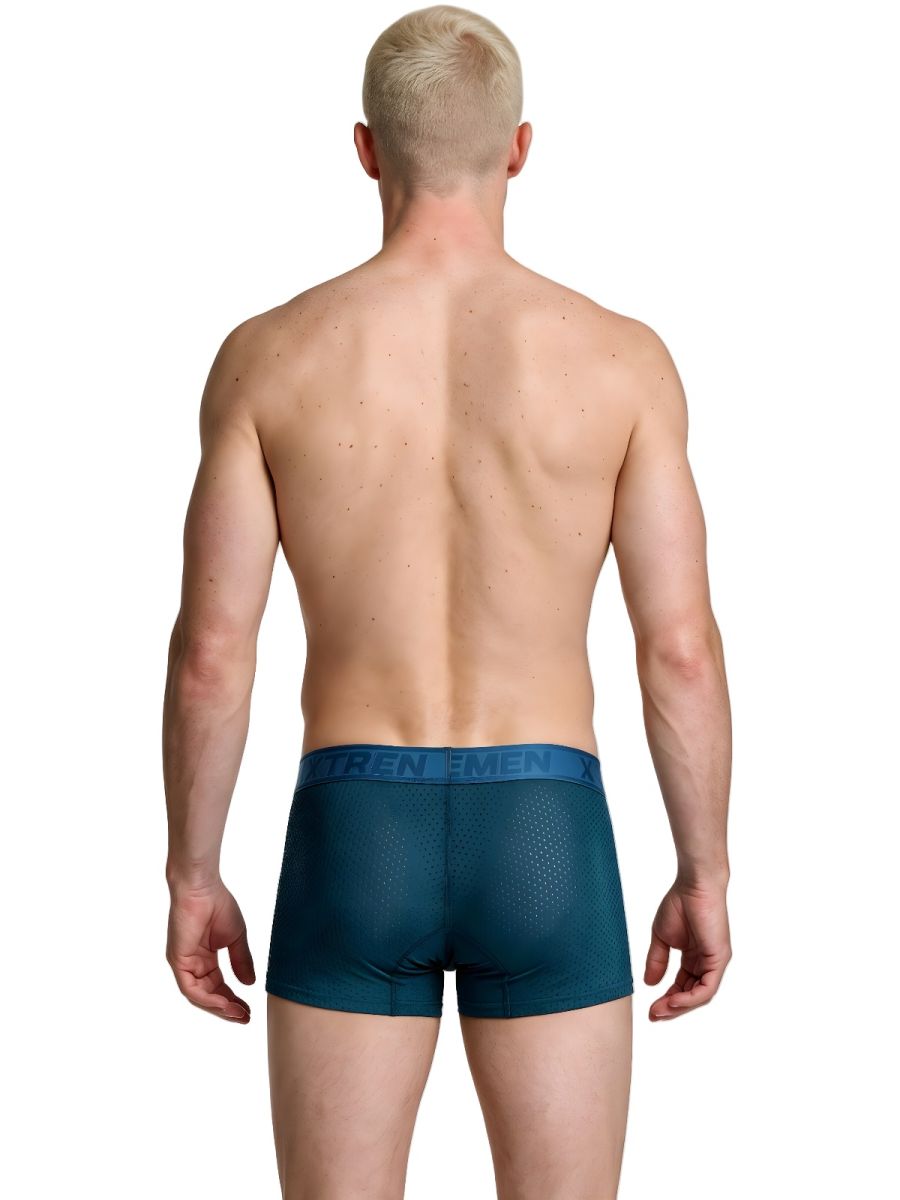 Xtremen Microfiber Mesh Boxer Briefs - Petrol