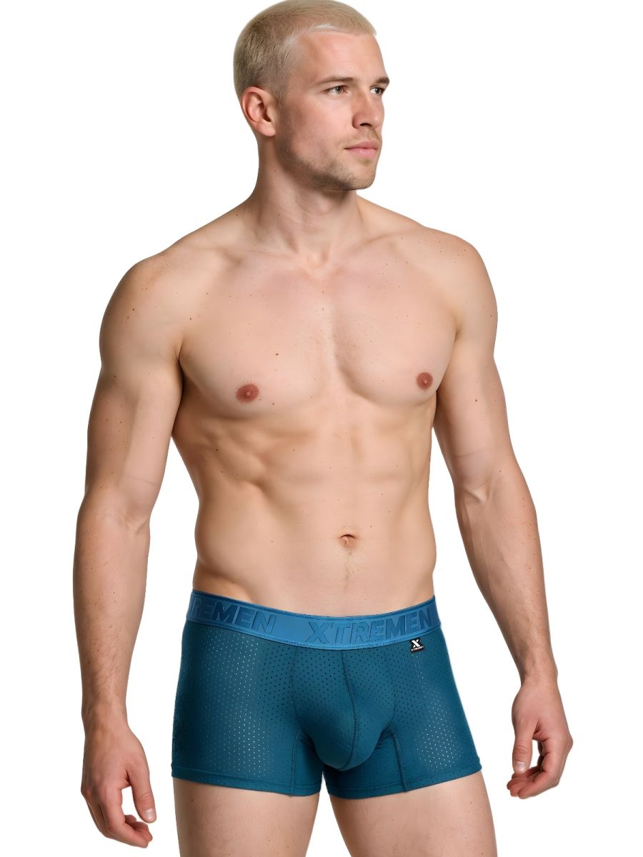 Xtremen Microfiber Mesh Boxer Briefs - Petrol