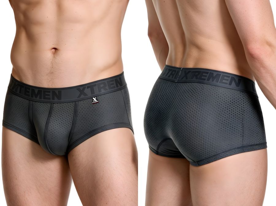 Xtremen Microfiber Mesh Trunks - Gray