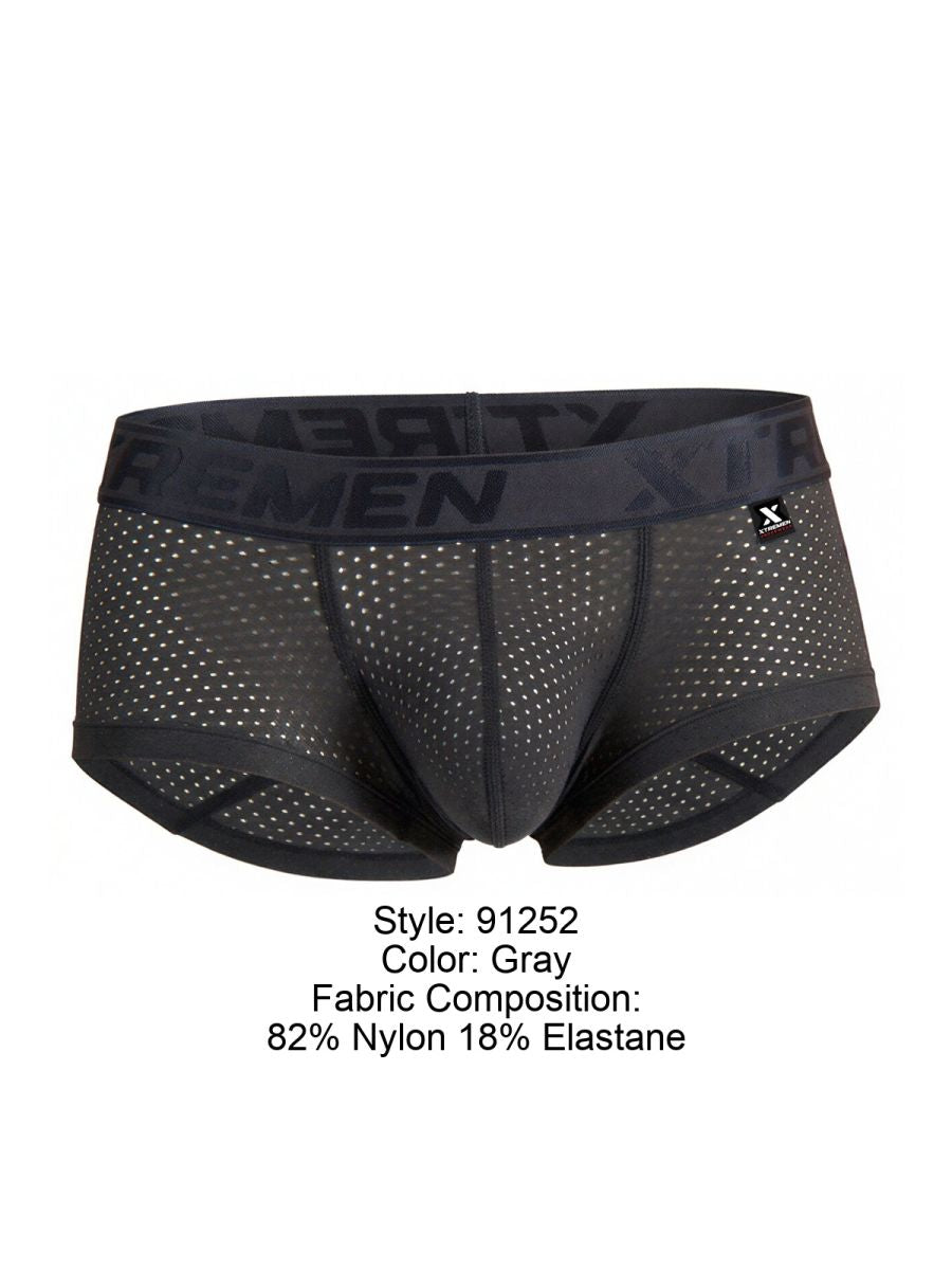 Xtremen Microfiber Mesh Trunks - Gray