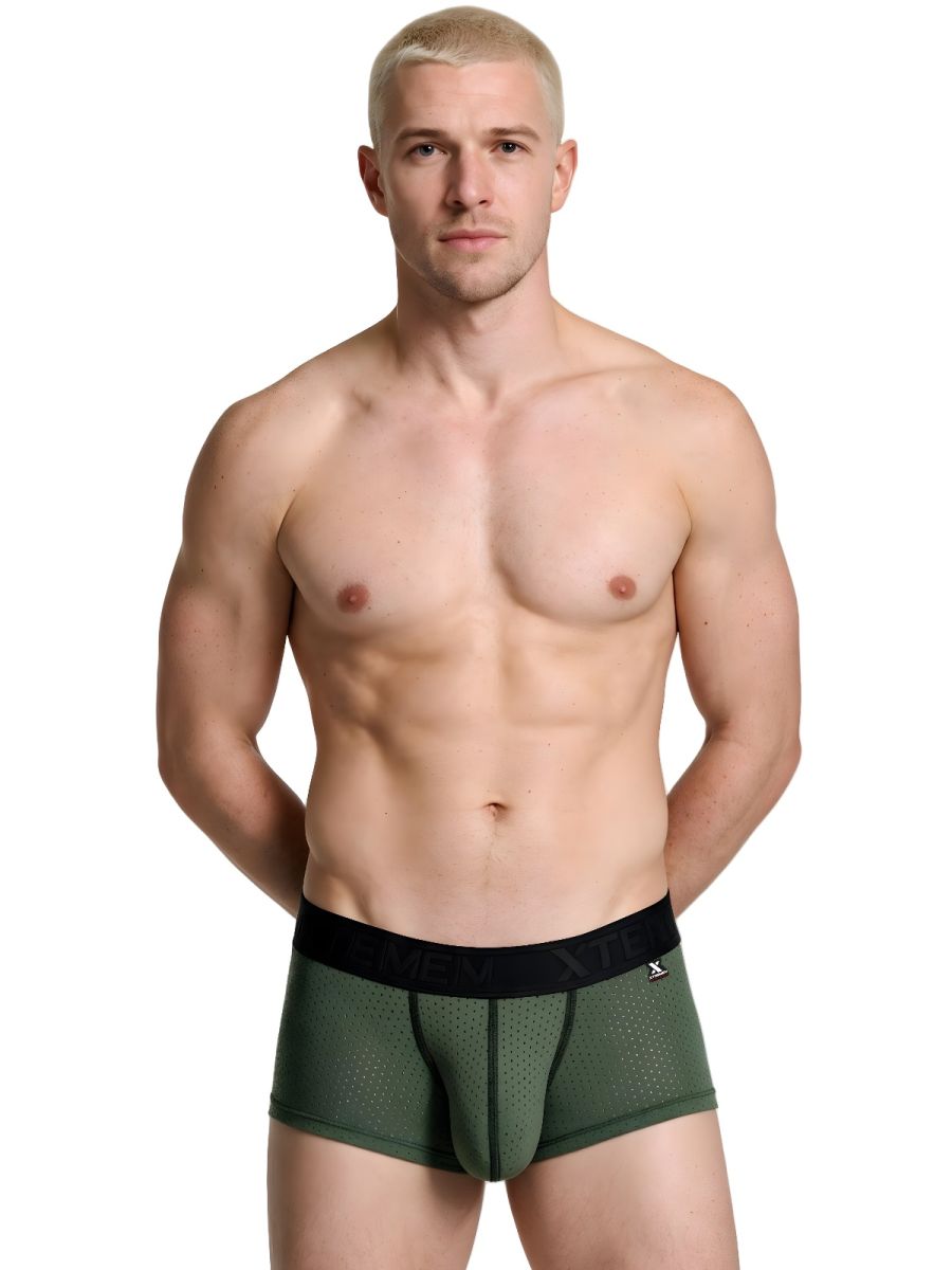 Xtremen Microfiber Mesh Trunks - Military Green
