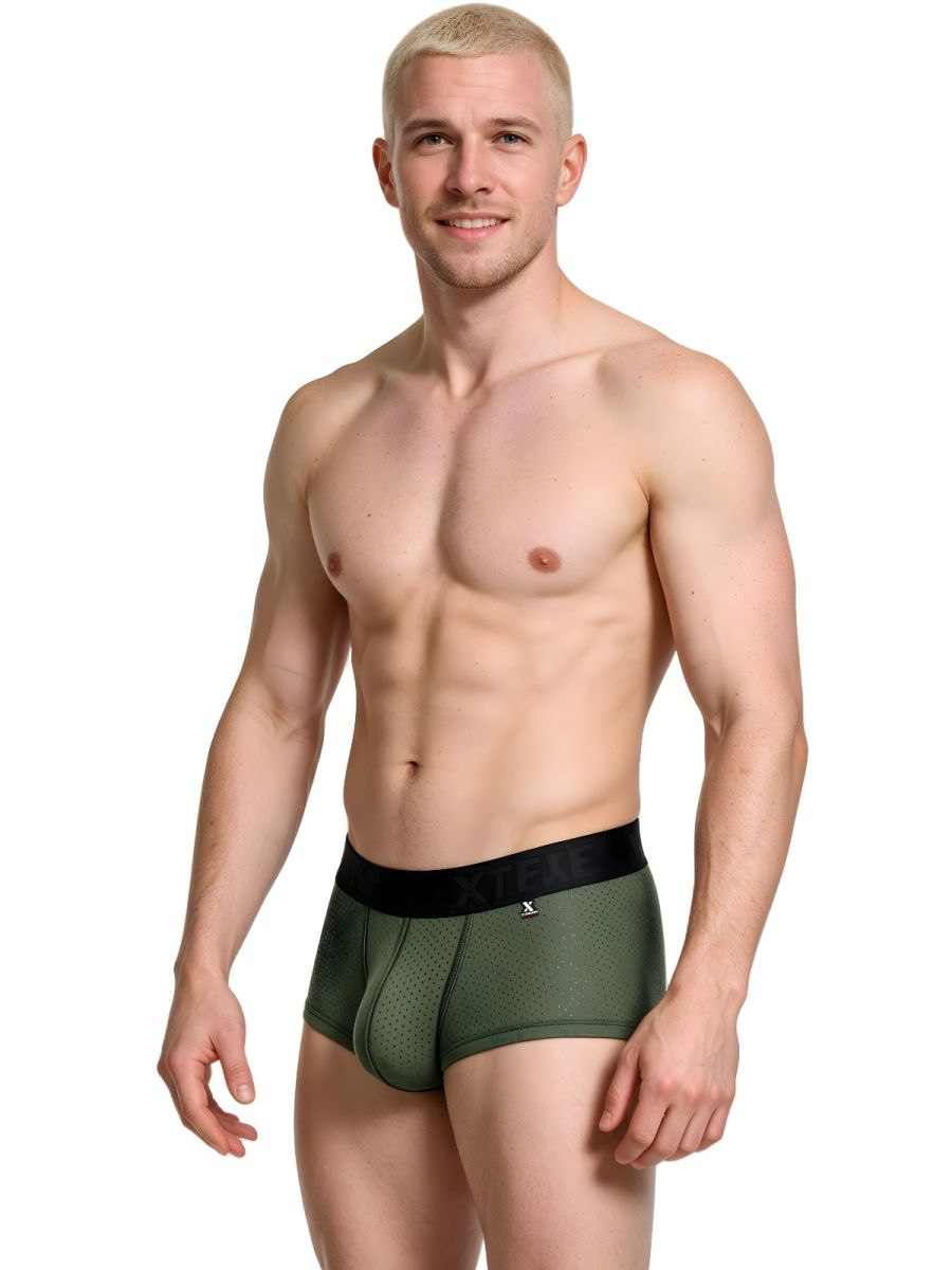 Xtremen Microfiber Mesh Trunks - Military Green