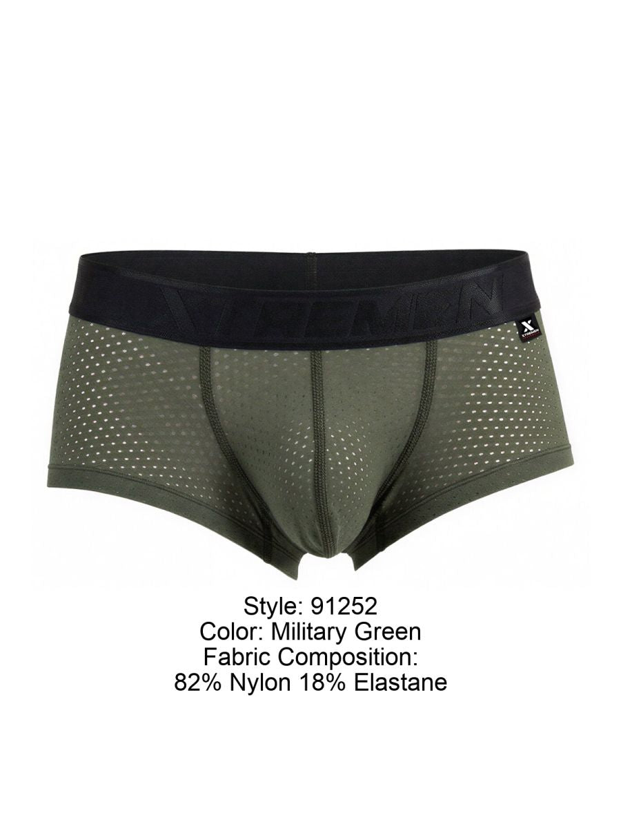 Xtremen Microfiber Mesh Trunks - Military Green
