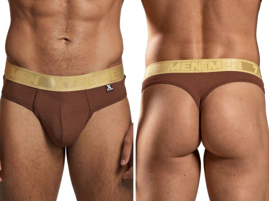 Xtremen Microfiber Thongs Sleek and Supportive - Chocolate