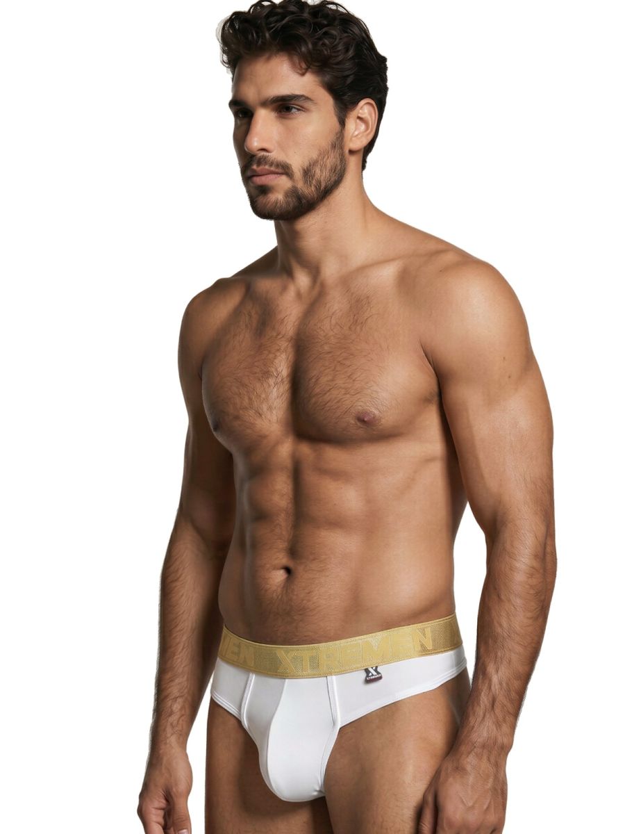 Xtremen Microfiber Thongs Sleek and Supportive - White