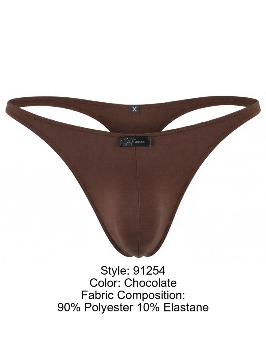 Xtremen Sleek Microfiber Thongs - Chocolate