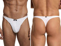 Xtremen Sleek Microfiber Low-Rise Thongs - White