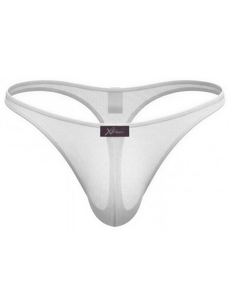 Xtremen Sleek Microfiber Low-Rise Thongs - White