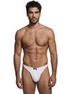 Xtremen Sleek Microfiber Low-Rise Thongs - White