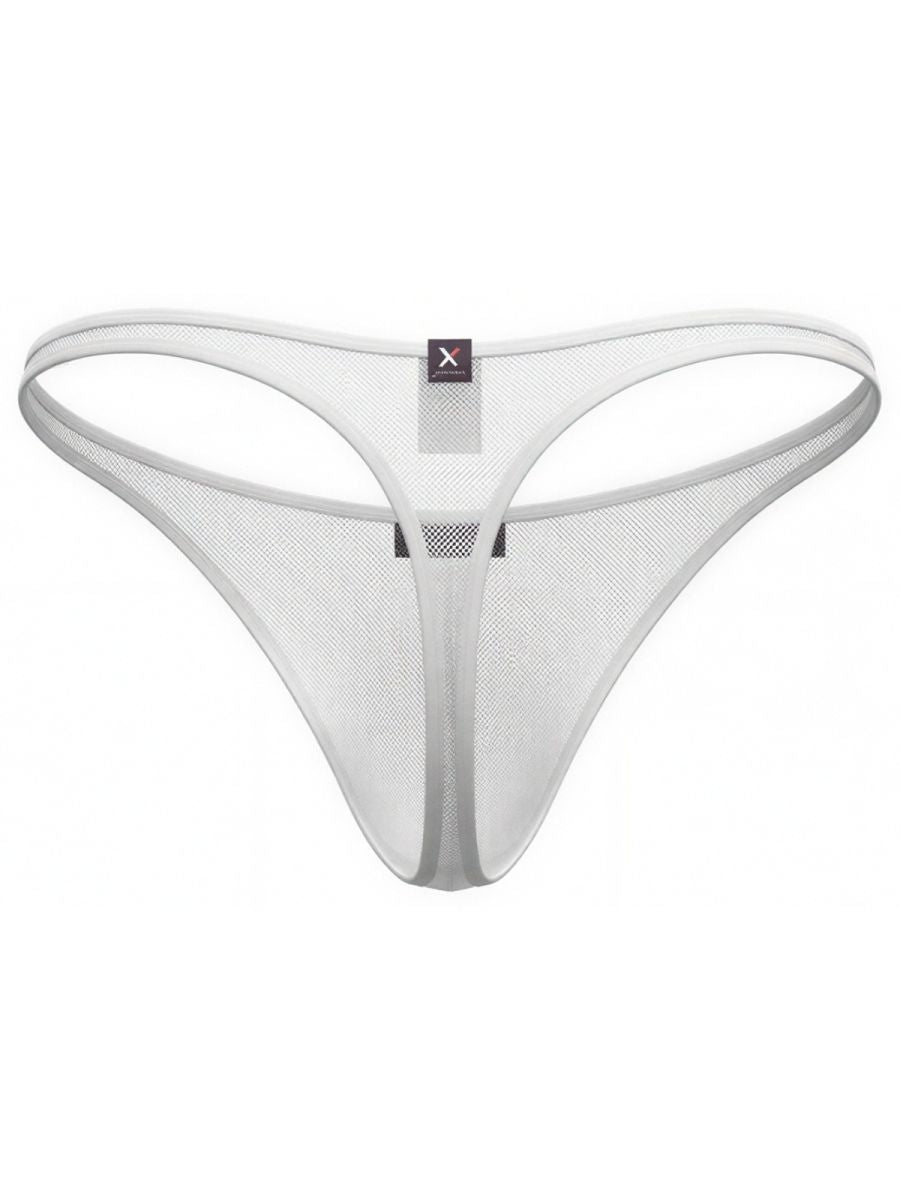 Xtremen Sleek Microfiber Low-Rise Thongs - White