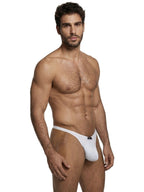 Xtremen Sleek Microfiber Low-Rise Thongs - White