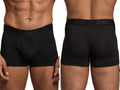 Xtremen Sleek Microfiber Honeycomb Boxer Briefs - Black
