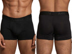 Xtremen Sleek Microfiber Honeycomb Boxer Briefs - Black