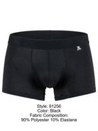 Xtremen Sleek Microfiber Honeycomb Boxer Briefs - Black