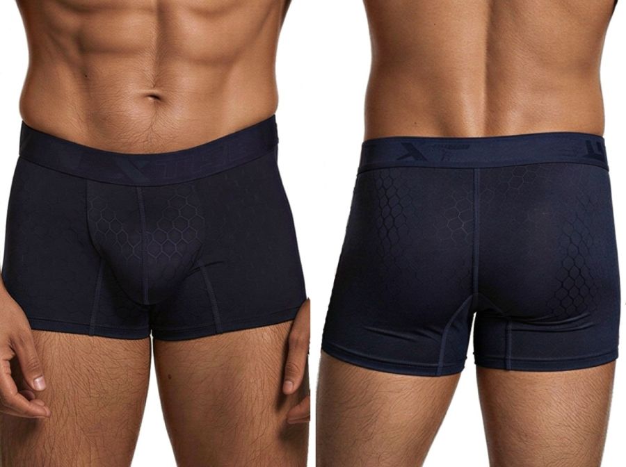 Xtremen Sleek Microfiber Boxer Briefs - Dark Blue