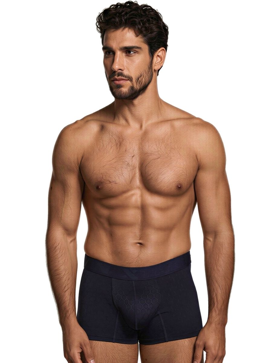 Xtremen Sleek Microfiber Boxer Briefs - Dark Blue