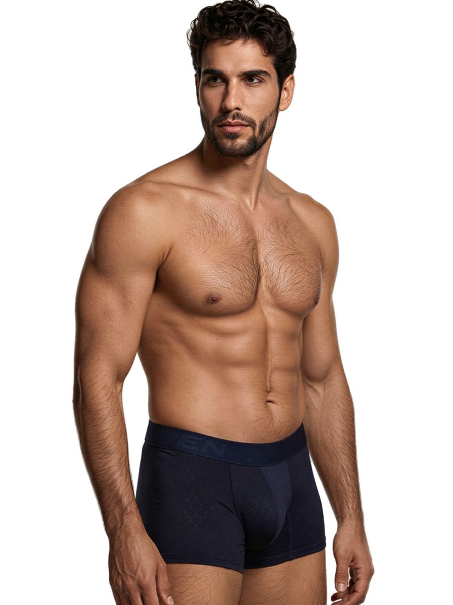 Xtremen Sleek Microfiber Boxer Briefs - Dark Blue