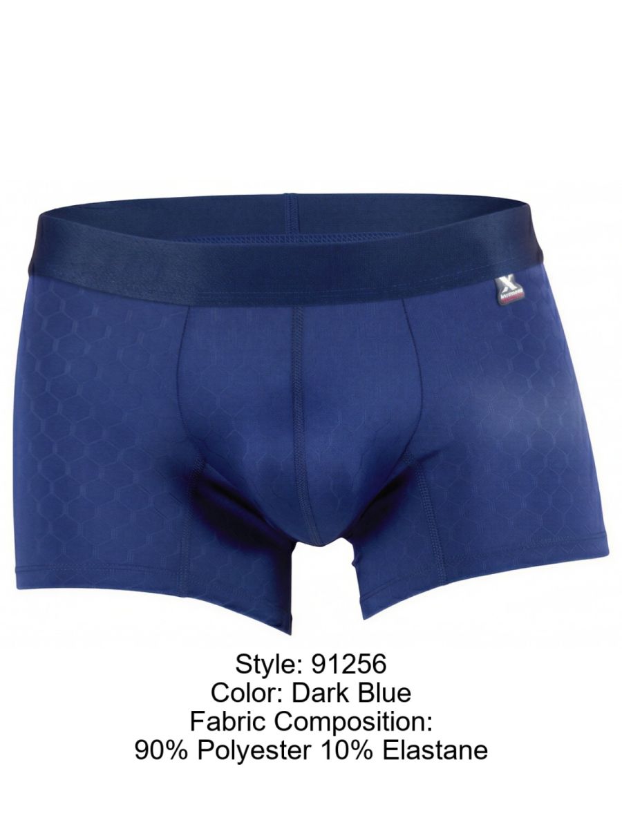 Xtremen Sleek Microfiber Boxer Briefs - Dark Blue