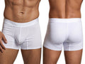 Xtremen Sleek Microfiber Honeycomb Boxer Briefs - White