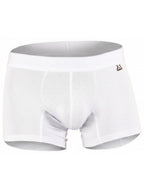 Xtremen Sleek Microfiber Honeycomb Boxer Briefs - White