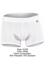 Xtremen Sleek Microfiber Honeycomb Boxer Briefs - White