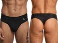 Xtremen Sleek Microfiber Comfort Thongs - Black
