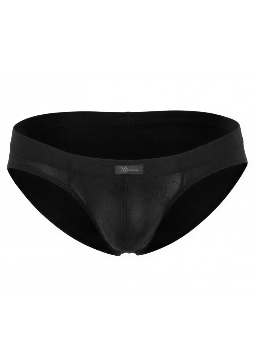 Xtremen Sleek Microfiber Honeycomb Briefs - Black