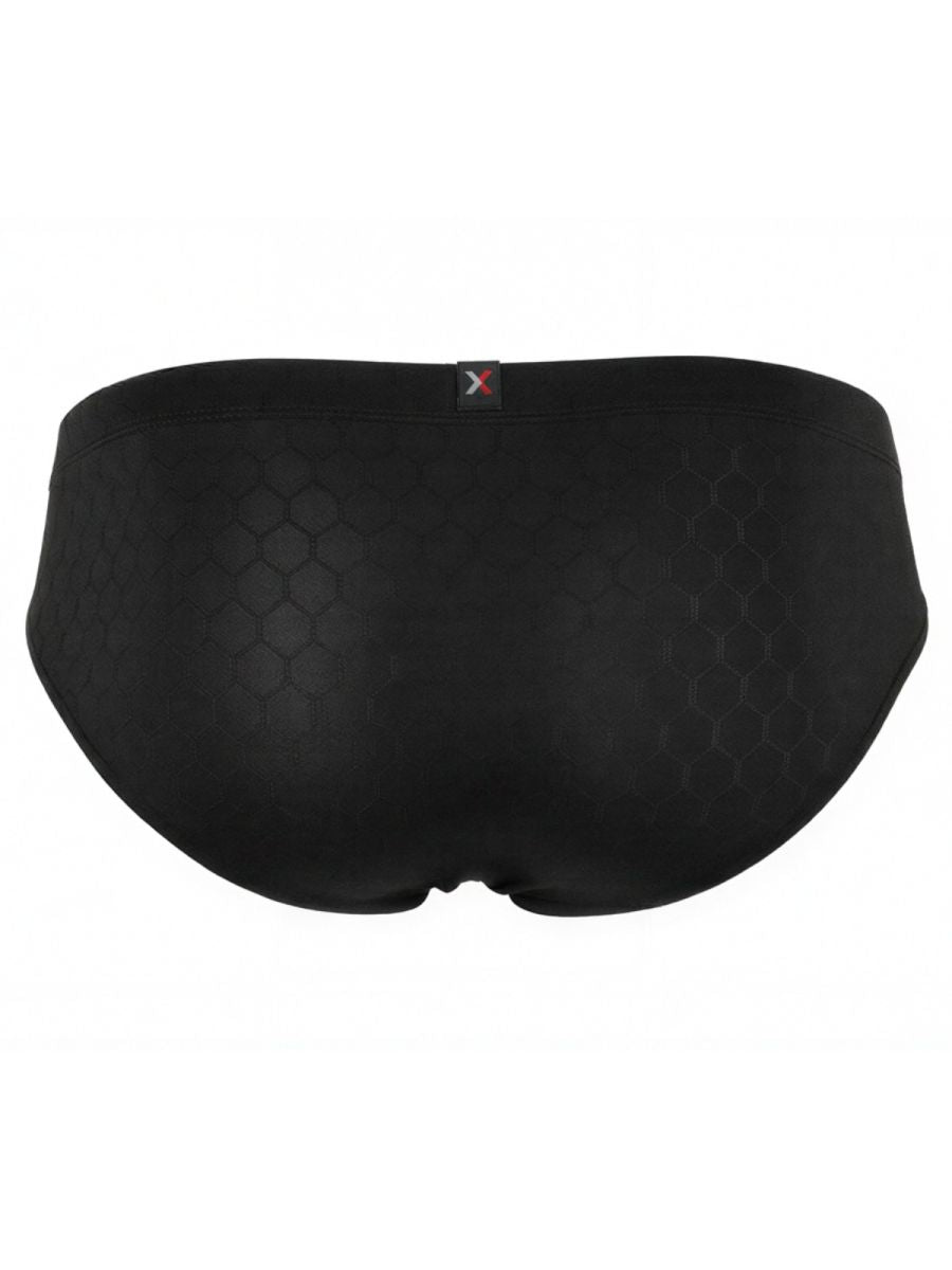 Xtremen Sleek Microfiber Honeycomb Briefs - Black