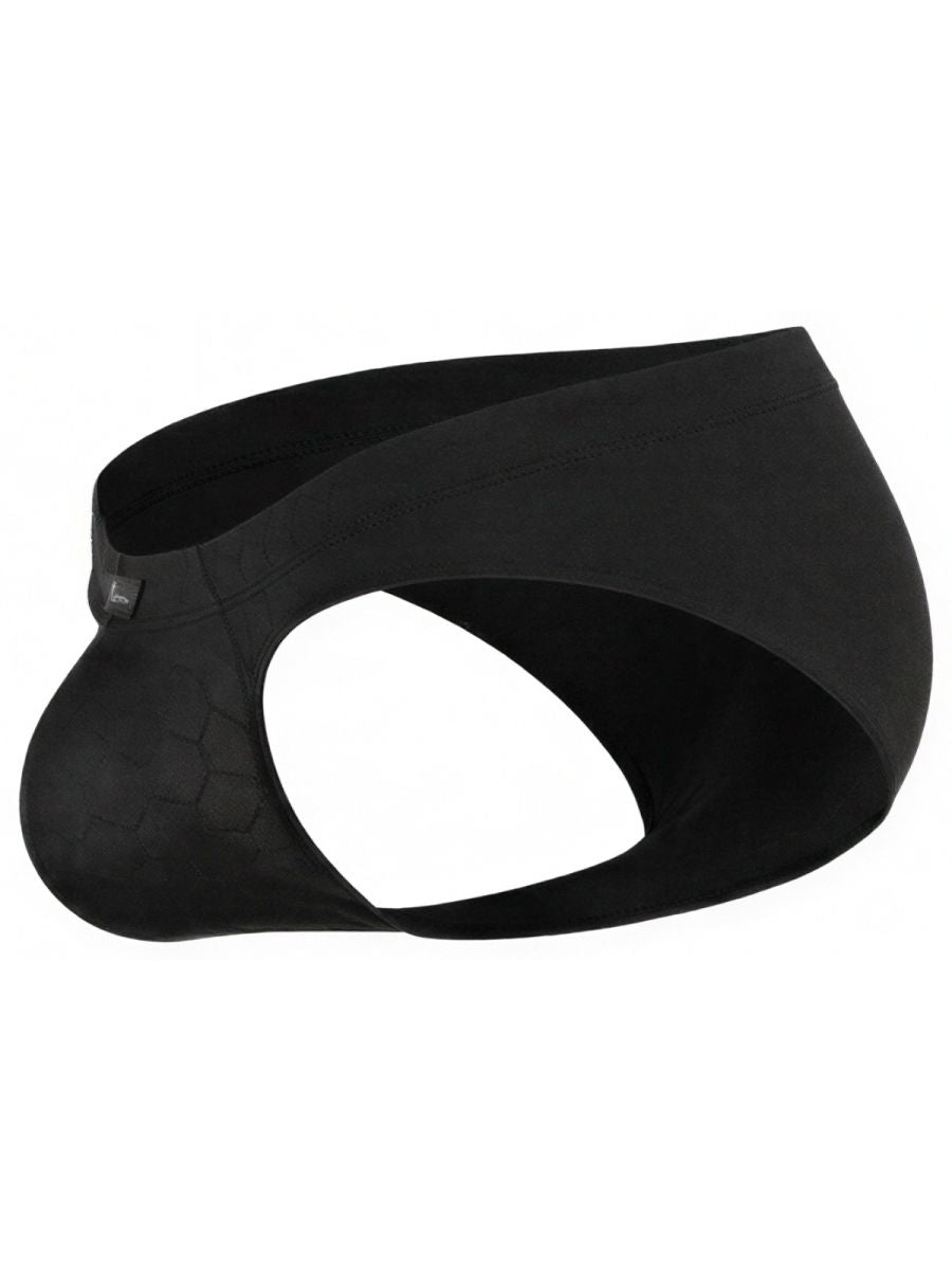 Xtremen Sleek Microfiber Honeycomb Briefs - Black