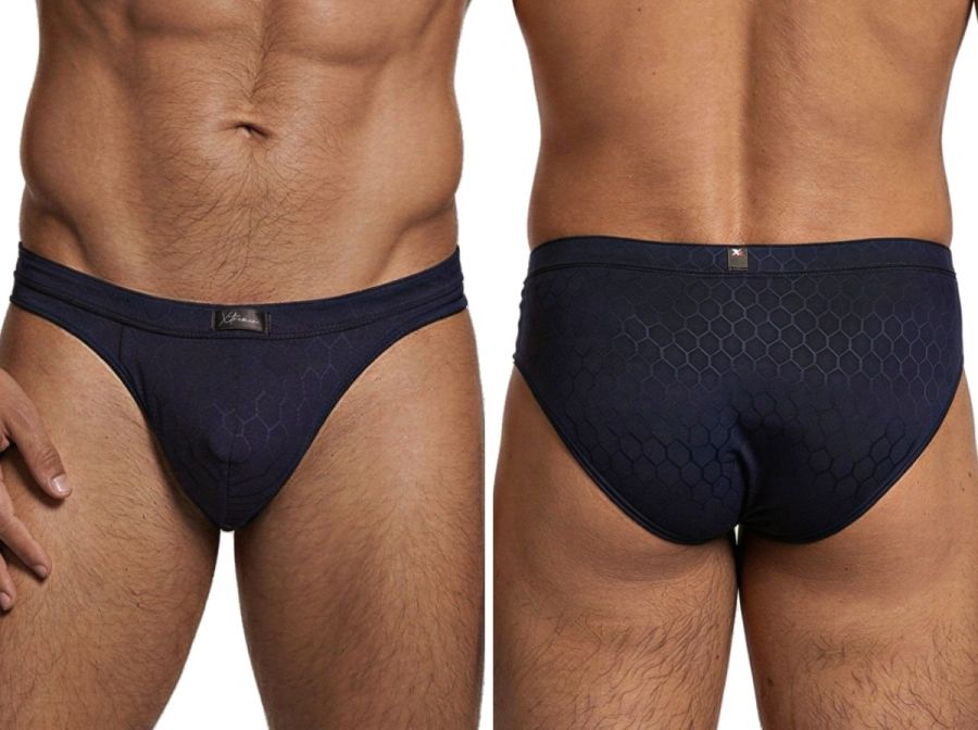 Xtremen Sleek Microfiber Briefs - Dark Blue