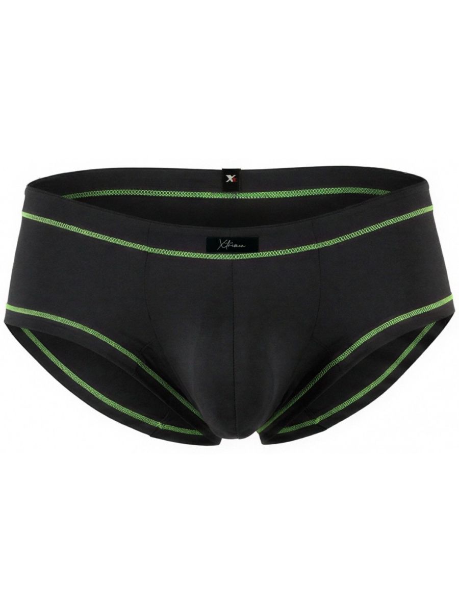 Xtremen Modern Athletic Microfiber Briefs - Black