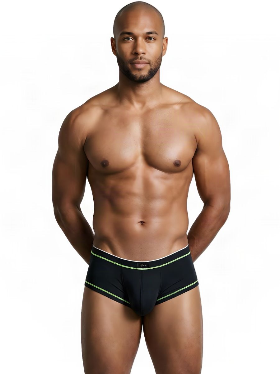 Xtremen Modern Athletic Microfiber Briefs - Black